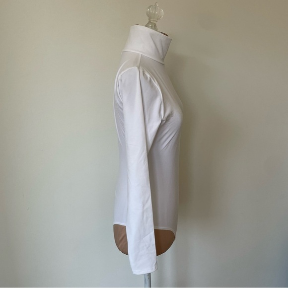 Spanx Suit Yourself Long Sleeve Turtleneck White Thong Bodysuit 20306R NWT Sz S - Picture 8 of 12
